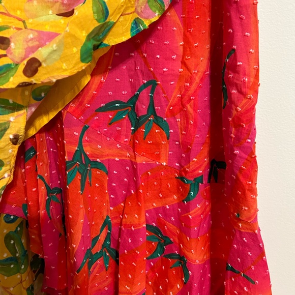 *Farm Rio* Mixed Print Wrap Skirt with Ruffle Hem, XS - Picture 6 of 11